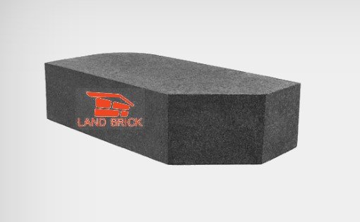 Кирпич угловой гладкий графит (черный) LAND BRICK